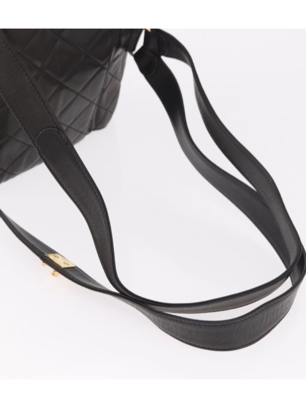 CHANEL Matelasse Backpack Lamb Skin Gold Black CC - Picture 4 of 16